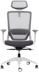 Ergonomická kancelářská židle SWIFT šedý plast, tmavě šedá látka