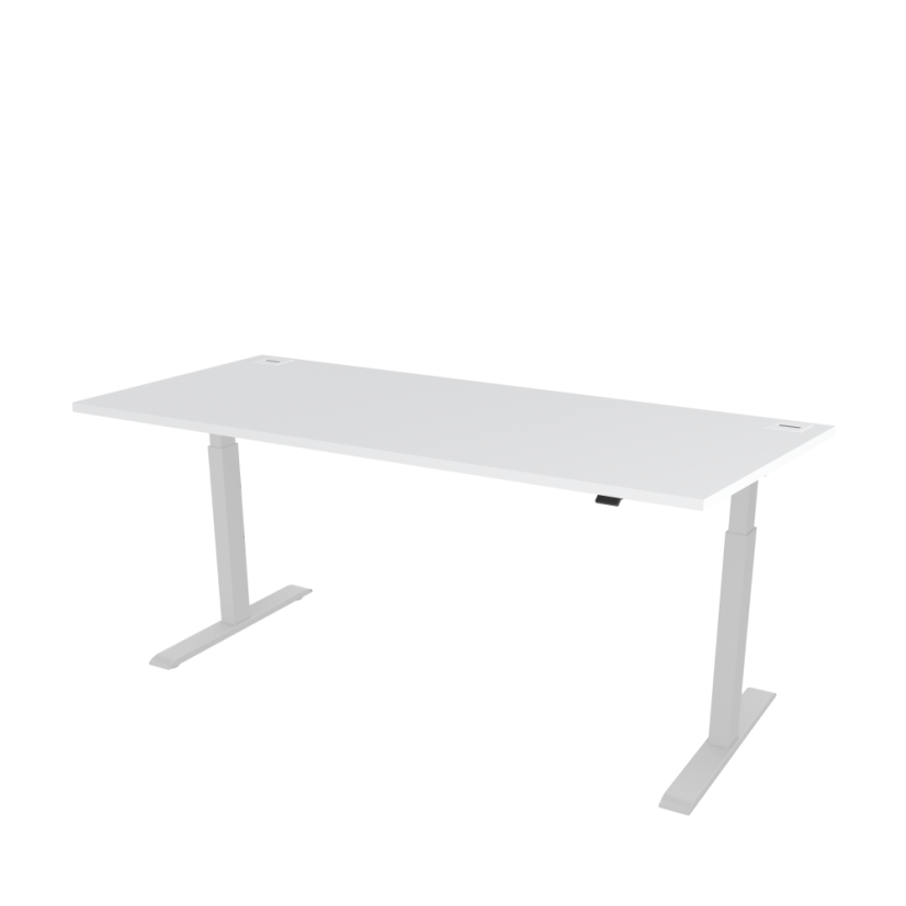 Height adjustable desk OFYS - white (70 x 160 cm) - Frame color: Black