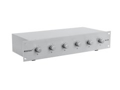 Omnitronic 6-zónový PA ovládač hlasitosti 30W stereo, strieborný