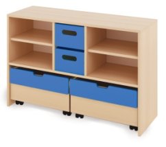 Cabinet M + large cardboard containers and chests - CLASSICAL