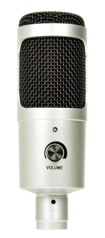 Citronic CU-POD2, USB mikrofon se stolním stojanem, stříbrný