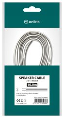 AV:link kábel reproduktorový 13 x 0.2mm, čierno-biely, 10m