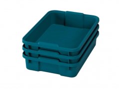 Malé plastové boxy- OPTIMA-  Modrozelené (3 ks.)