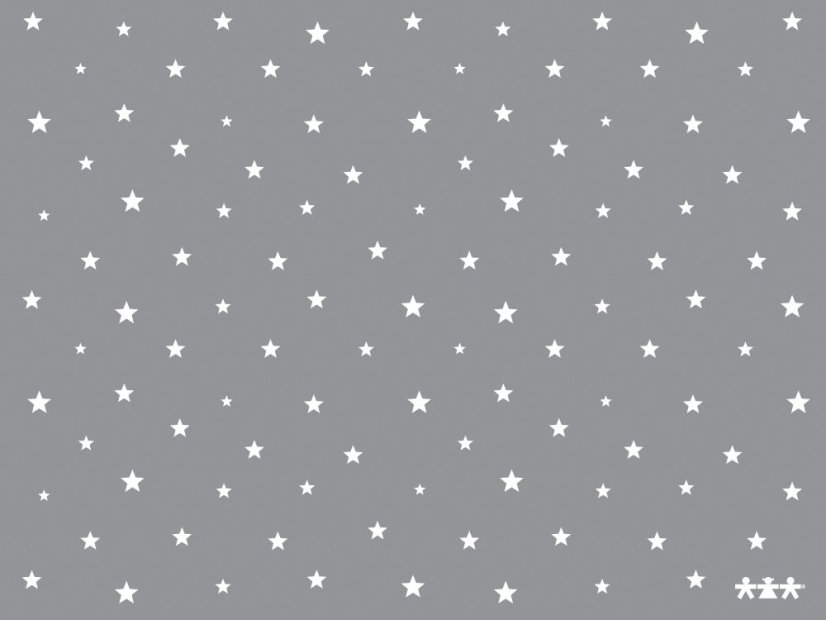 Koberec dětský šedobílé hvězdy (3 x 4 m)