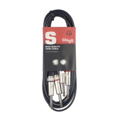 Stagg STC3P, kabel 2x JACK/2X JACK, 3m
