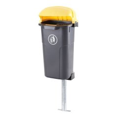 Odpadkový kôš 50 l. Urban - čierny/žltý