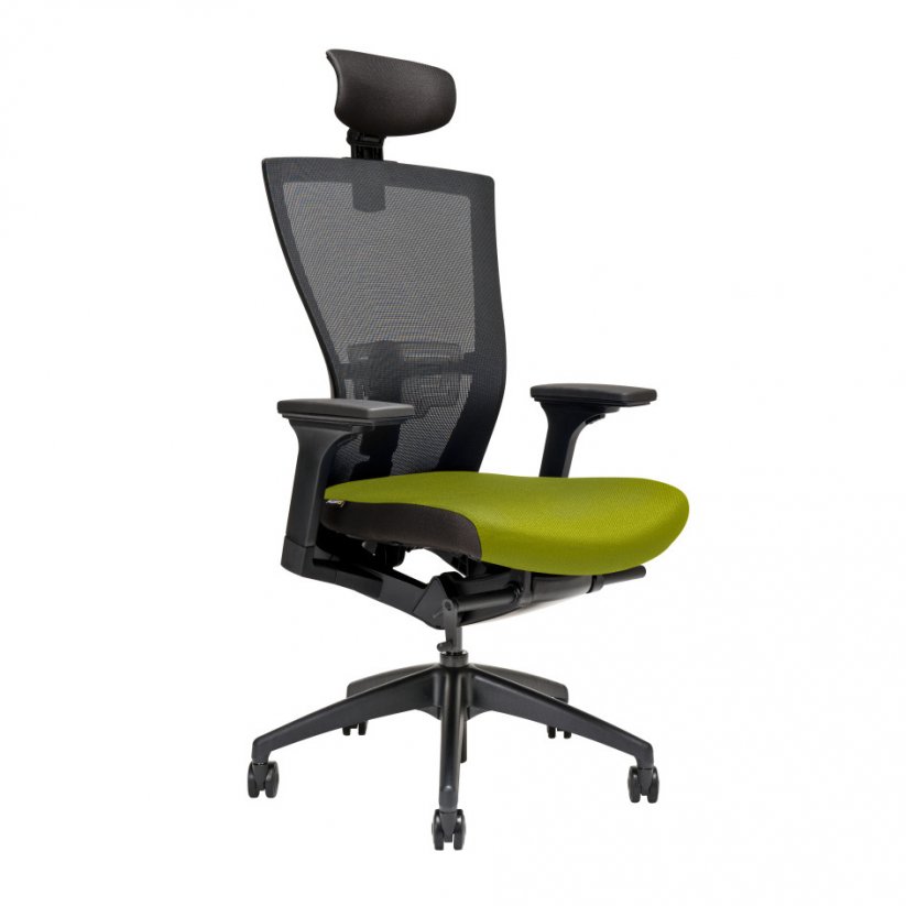 Kancelářská židle s podhlavníkem MERENS SP (více barev) - Barva: Zelená