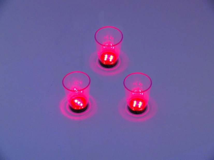 LED kalíšky, 3ks