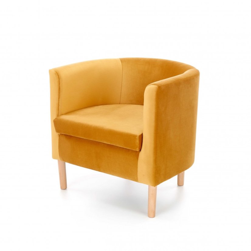 Armchair CLUBBY 2 (Yellow / Natural)