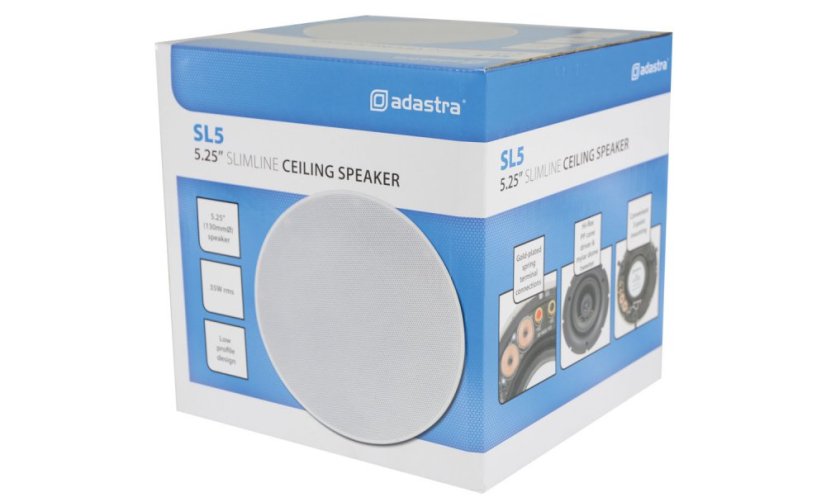 Adastra SL5, podhledový 5" reproduktor Slimline, 35W, bílý, cena / pár