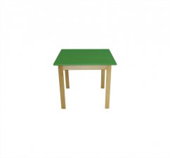 Dětský stůl BUK čtverec - přírodní + barevná deska