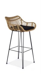 Barová stolička- H105- Prírodné / Černá