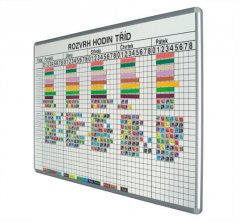 Magnetická tabule - ROZVRH HODIN