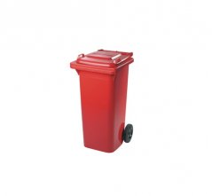 Plastová popelnice 80 l červená