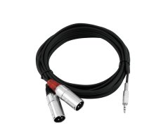 Kábel AC40-30 Jack 3,5 stereo - 2x XLR samec, 3 m