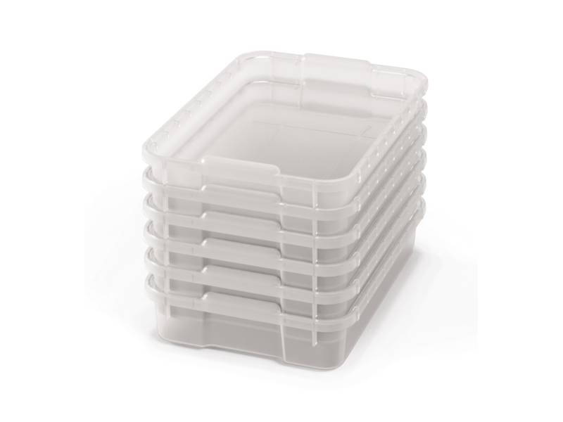 Malé plastové boxy- OPTIMA- Transparentné (6 ks.)