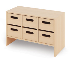 Cabinet S + large cardboard containers - CLASSICAL - Barva: V barvě dekoru