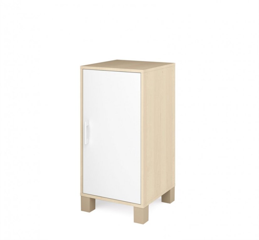 Skriňa policová úzka biela FRESH (modul 16)