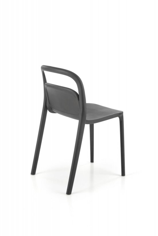 Stolička- K490- Čierna plastová