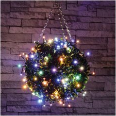 Lyyt BLS120MC světelný řetěz na baterie s časovačem, 120x LED multicolour