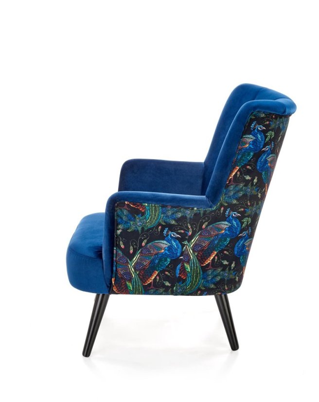 Armchair PAGONI (Dark blue / Black)