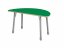 Výškově stavitelný stůl půlkruh - Zelená - Velikost výškově stavitelná: 1-3