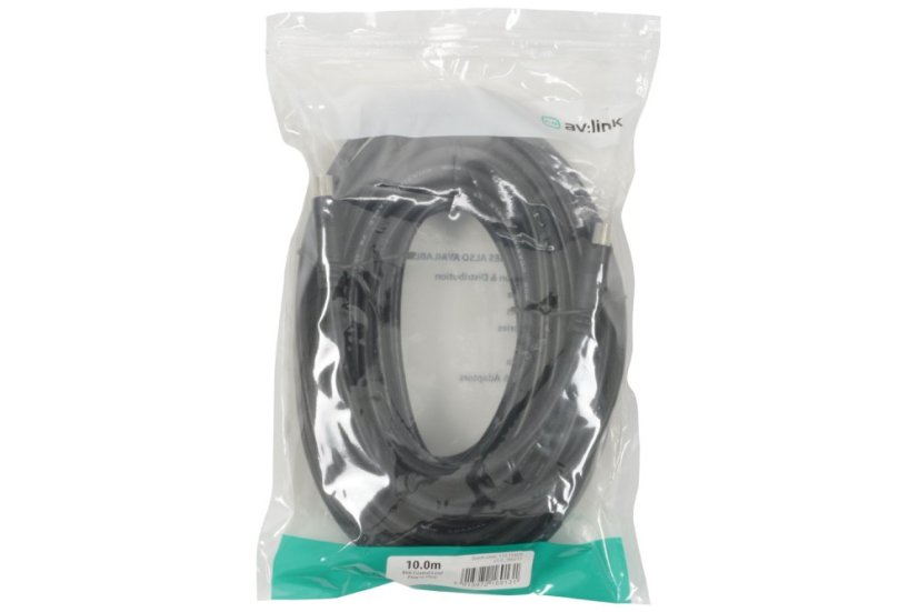 AV:link kabel RG6 koaxiální 2x samec, 75 Ohm, 10m