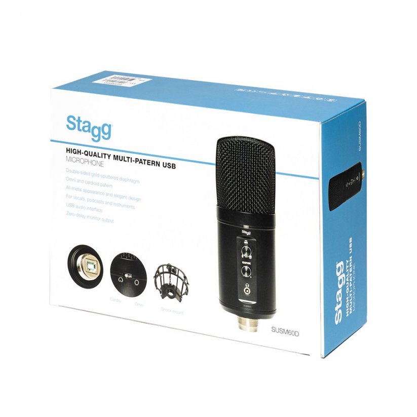Stagg SUSM60D, USB dvojitý kondenzátorový mikrofo v setu
