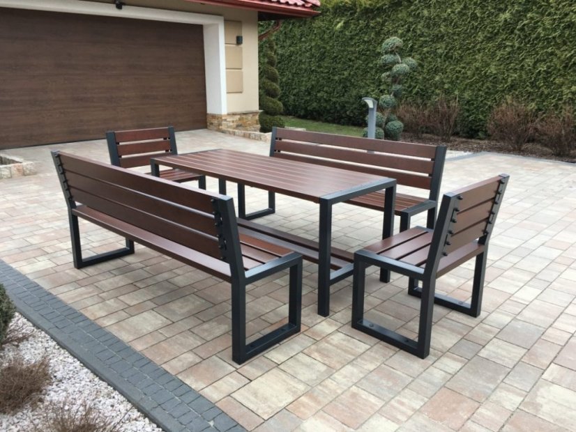 Garden set TRENDY 2 (Alder) - Shade: Nut