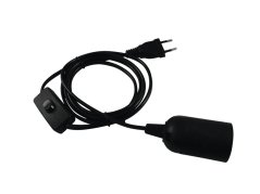 Kabel napájecí s paticí E27, vypínač, vidlice