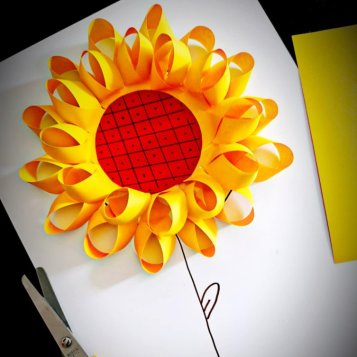 Slnečnica - letné tvorenie s papierom