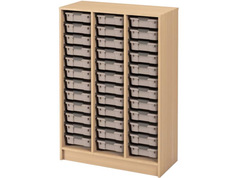 Skříň s kontejnery - OPTIMA - XL - 36 malých kontejnerů (více barev) - Barva: Transparentní