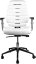 Kancelářská židle FISH BONES šedý plast, bílá koženka PU480329