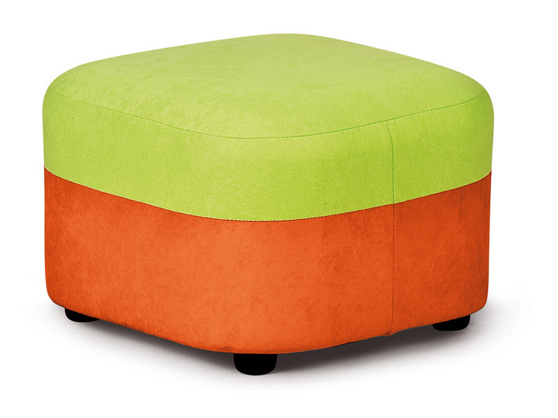 Orange pouf seat