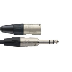 Stagg NAC6PSXMR, audio kábel XLR samec - Jack 6,3 mm zástrčka stereo, 6m