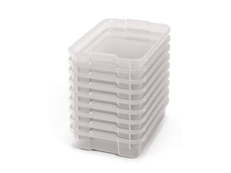 Malé plastové boxy- OPTIMA- Transparentné (9 ks)