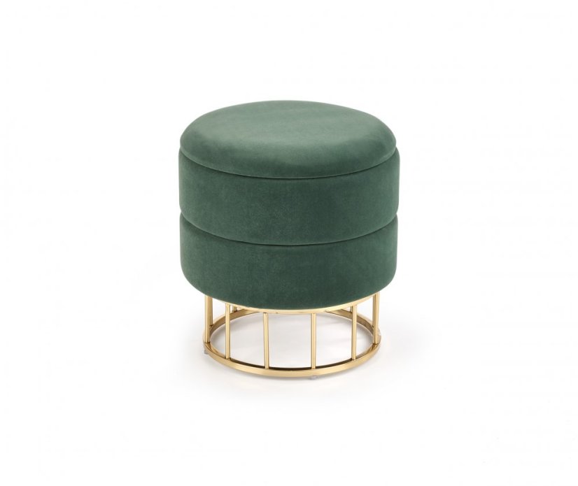 Stool MINTY (Dark green / gold)