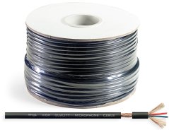 Stagg ROLL HP80/2,5H reproduktorový kábel, 2x2,5 mm, čierny, 100 m cievka