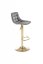 Barová stolička- H120 - Zlatá/ Tmavo šedá