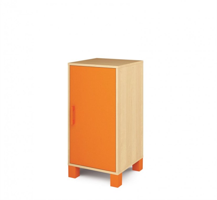 Skriňa policová úzka oranžová FRESH (modul 16)