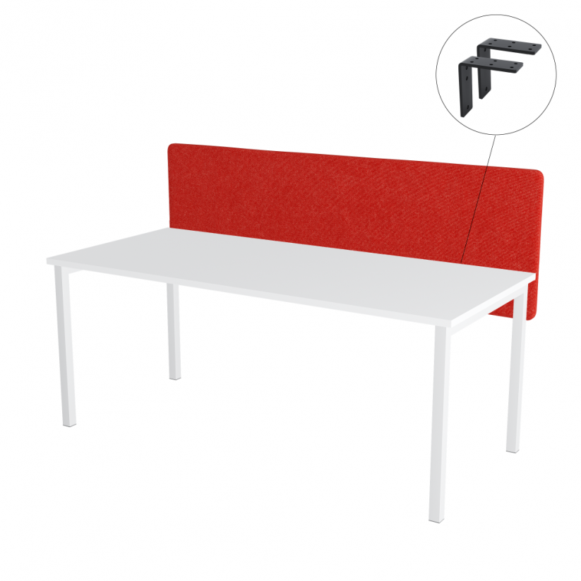 Paraván na stůl červený OFYS (120x65 cm)