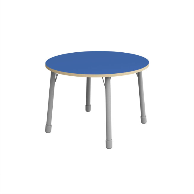 Výškově stavitelný stůl barevný - kruh - Barva: Modrá, Velikost výškově stavitelná: 1-3