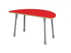 Výškovo nastaviteľný stôl polkruh - Červená