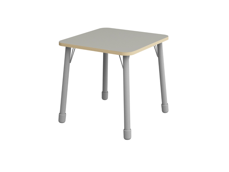 Výškovo nastaviteľný stôl štvorec - Šedá - Veľkosť výškovo staviteľná: 1-3