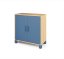Nízká skříň ORZE dveře a police (více barev) - Barva: Modrá, Dekor: Buk