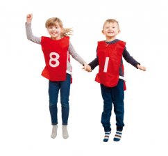 Dětské sportovní vesty s čísly (12 ks)