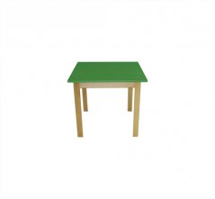 Dětský stůl BUK čtverec - přírodní + barevná deska