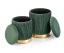 Set of stools MONTY (Dark green / Gold)