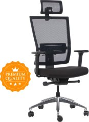 Ergonomická kancelářská židle WINDY černá, vysoké postavy