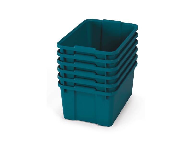 Vel’ké plastové boxy- OPTIMA-  Modrozelené (6 ks.)